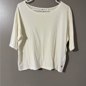 Levi's Cream Boxy T-Shirt Relaxed Fit